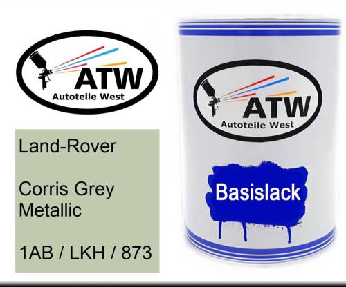 Land-Rover, Corris Grey Metallic, 1AB / LKH / 873: 500ml Lackdose, von ATW Autoteile West.